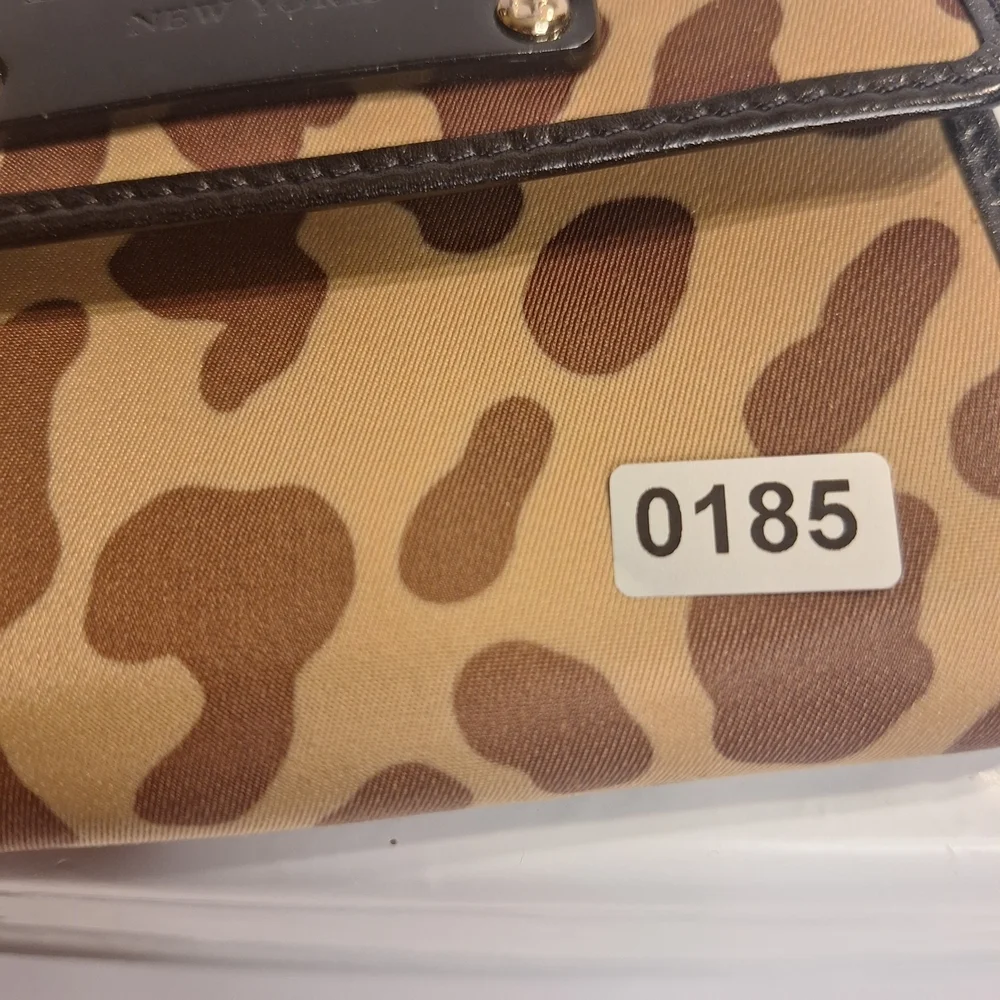 kate spade Leopard Print Bifold Wallet with Black Trim